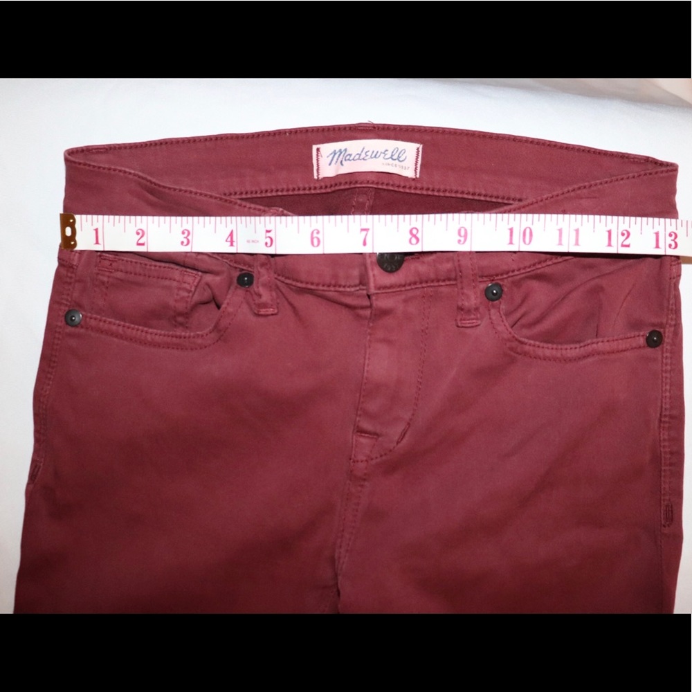 Madewell - skinny skinny burgundy jeans - Picture 3 of 8